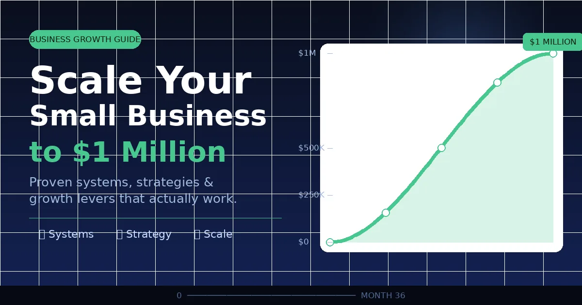 Scale your small business from zero to $1 million — growth chart showing revenue milestones